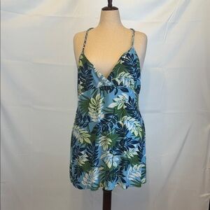 Secret Treasures Blue and Green Patterned Dress